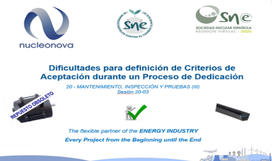 Ponencia NUCLEONOVA “Dificultades para definición de Criterios de Aceptación durante un Proceso de Dedicación” Reunión Anual Virtual 2020 SNE